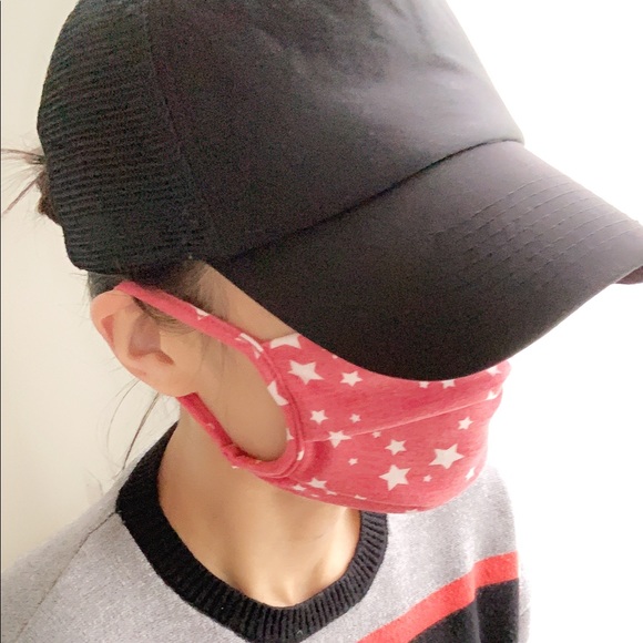 STARRY CLOTH MASK - MADE IN USA , RED - Picture 6 of 8